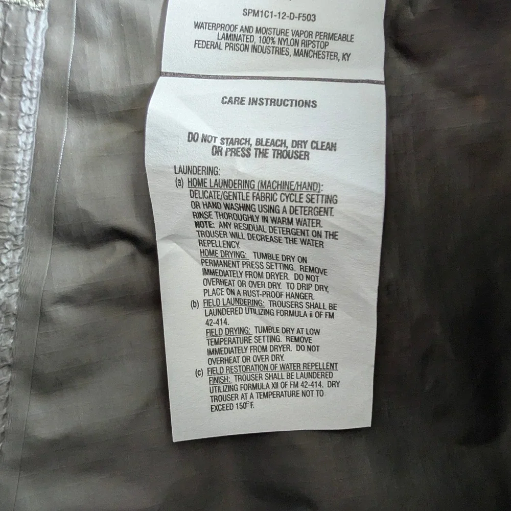 US Army ECWCS Gen III Trousers Extreme Cold Wet Weather‎ Camo Medium Long NWT!